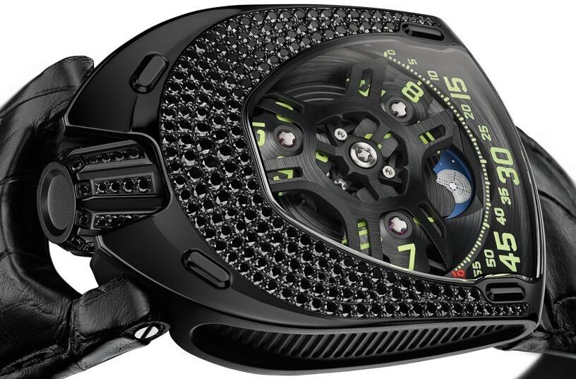 Urwerk Watch Replica 106 collection UR-106 Black Lotus